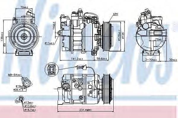 Насос кондиціонера 89208 NISSENS