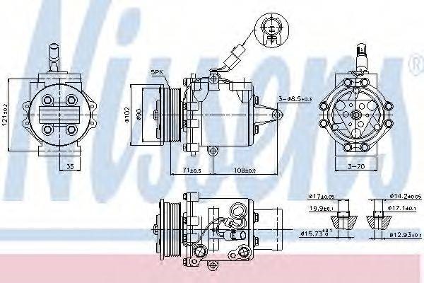Компресор кондиціонера 89591 NISSENS