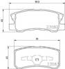 Комплект задніх колодок 8DB355009691 HELLA