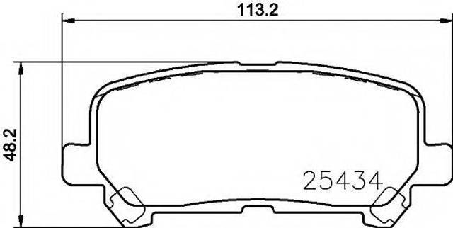 Задні гальмівні колодки 8DB355020601 HELLA
