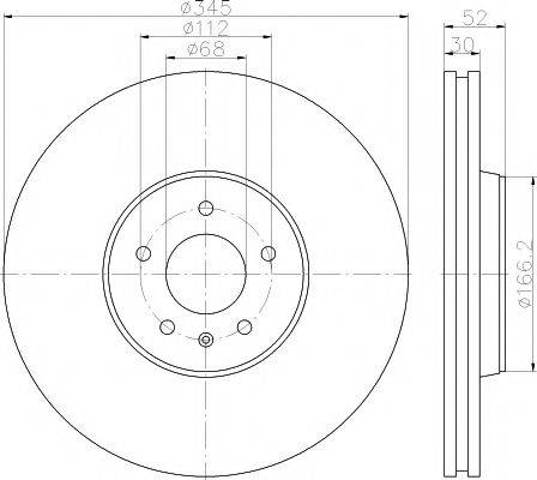 Гальмо дискове переднє 8DD355117181 HELLA