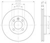 Диск гальмівний передній Фольксваген Гольф 1