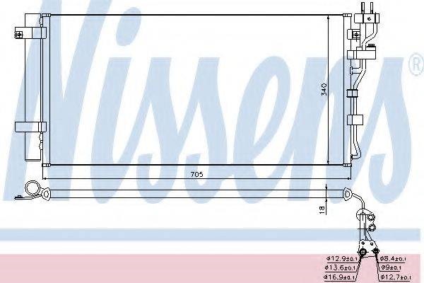 Конденсатор системи охолодження системи 940260 NISSENS