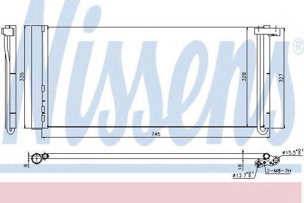 Радіатор системи охолодження кондиціонера 940358 NISSENS