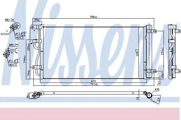 Радіатор кондиціонера 940569 NISSENS