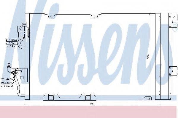 Радіатор системи охолодження кондиціонера 94807 NISSENS