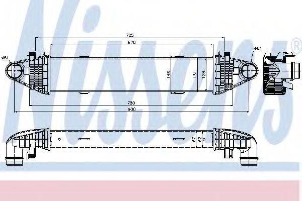 Радіатор интеркуллера 96535 NISSENS