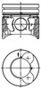 Поршень в комплекті на 1 циліндр, STD 99700600 KOLBENSCHMIDT