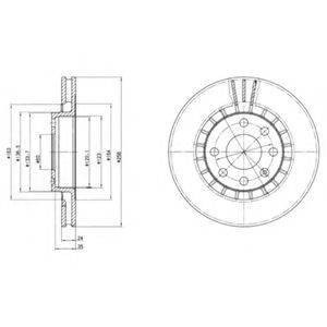 Диск переднього гальма BG2443 DELPHI