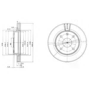 Гальмо дискове переднє BG4003 DELPHI