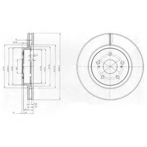 Диск переднього гальма BG4131 DELPHI