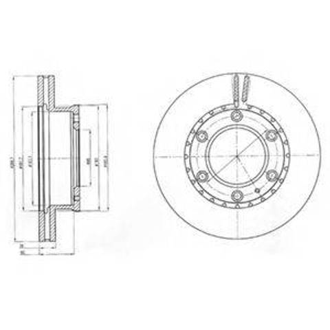 Диск переднього гальма BG4297 DELPHI