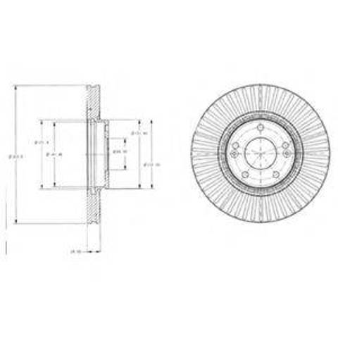 Гальмо дискове переднє BG4309 DELPHI