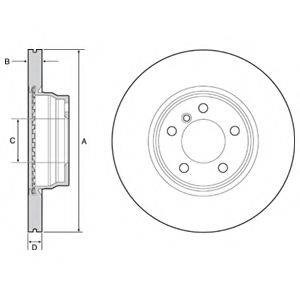 Гальмо дискове переднє BG4458C DELPHI