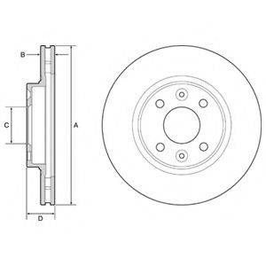 Гальмо дискове переднє BG4570C DELPHI