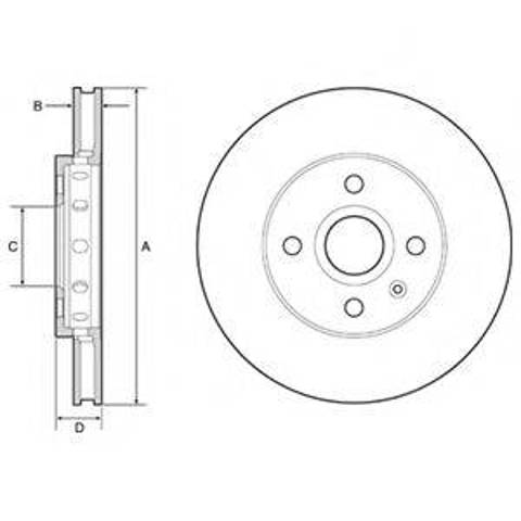 Диск переднього гальма BG4647C DELPHI