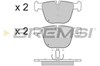 Комплект задніх колодок BP3115 BREMSI