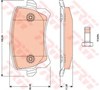 Задні дискові колодки GDB1763 TRW