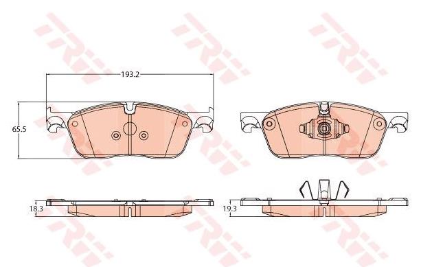 Колодки гальмівні дискові комплект GDB2119 TRW