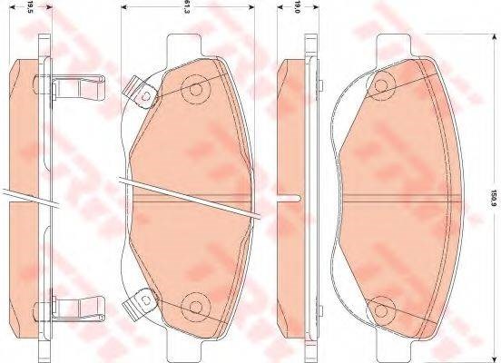 Колодки передні GDB3511 TRW