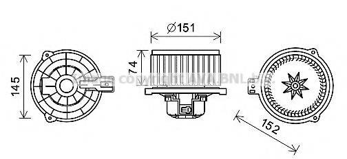 Електромотор пічки KA8258 AVA