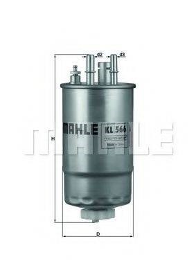 Фільтр палива KL566 MAHLE