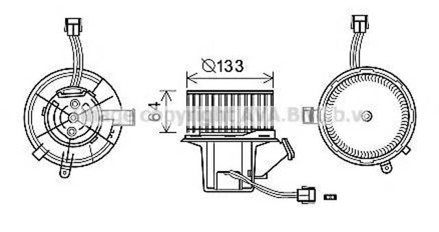 Вентилятор грубки MS8640 AVA