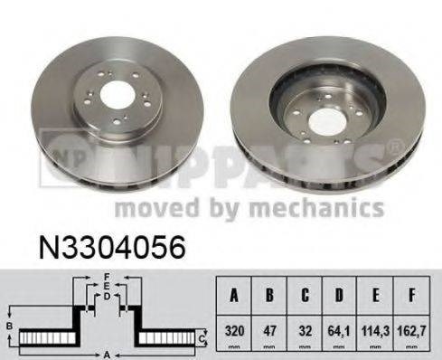 Гальмо дискове переднє N3304056 NIPPARTS