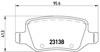 Колодки гальмові задні, дискові Mercedes B