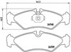 Комплект задніх колодок P50081 BREMBO