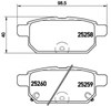 Задні гальмівні колодки P79029 BREMBO