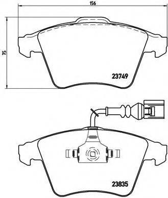 Передні гальмівні колодки P85090 BREMBO