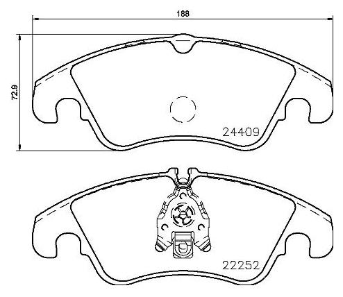Передні гальмівні колодки P85145 BREMBO