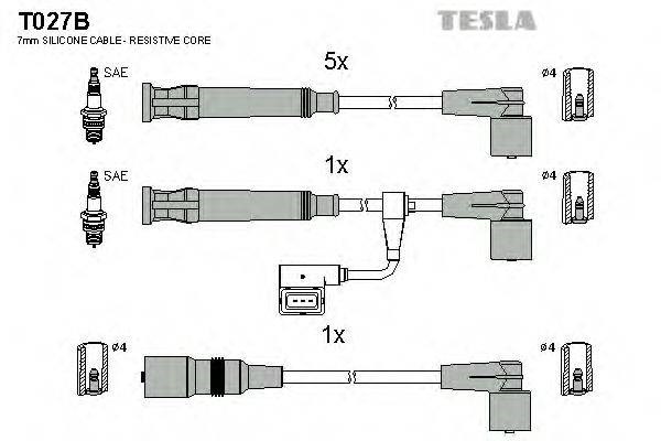 Комплект проводов зажигания T027B