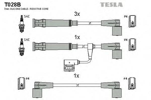 Дріт високовольтний T028B TESLA