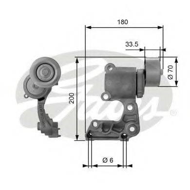 Натяжна планка поліклинового ременя T38410 GATES