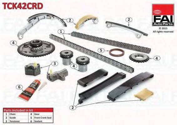Ланцюг ГРМ, комплект TCK42CRD FAI