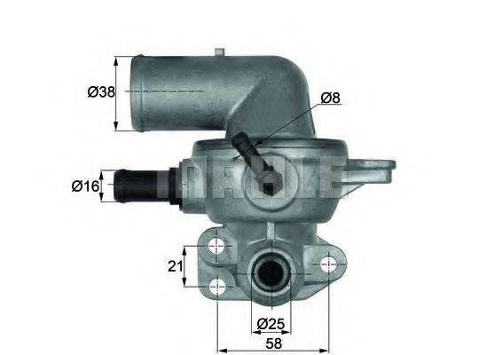 Водяна помпа термостата TI13388D MAHLE