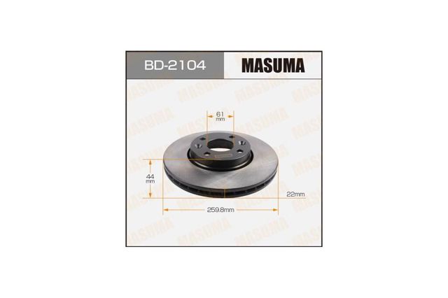 Диск гальмівний передній BD2104 MASUMA