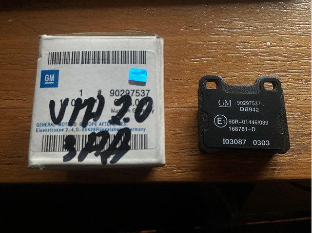 Колодки на гальмо задній дисковий Opel Kadett E