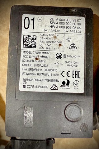 Радарний датчик дистанції A0009059907 MERCEDES