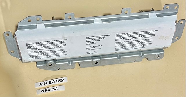 Подушка безпеки, водійська, AIRBAG, захисту колін A1648600802 MERCEDES