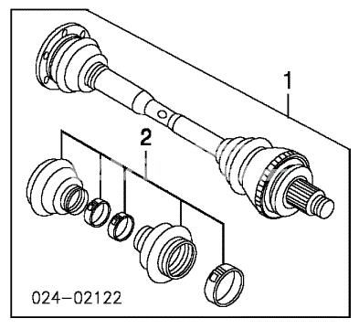 Ремонтний комплект пильника шарніра рівних кутових швидкостей, з елементами монтажу 33217527324