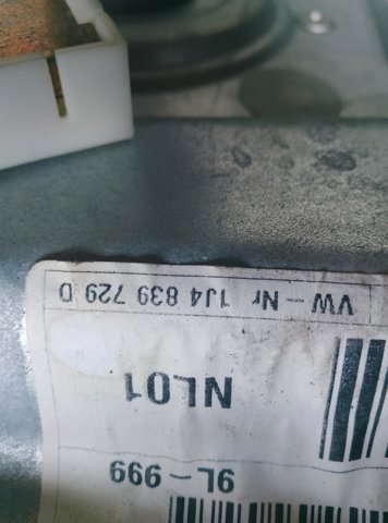 Механізм склопідйомника двері задньої, лівої 1J4839729D VAG