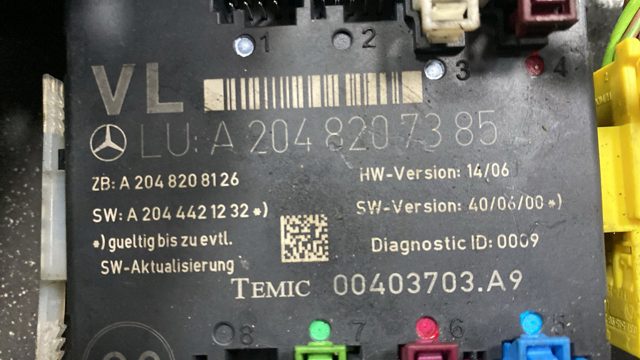 Блок комфорту передніх дверей 2048207385 MERCEDES
