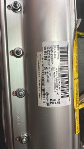 Подушка безпеки, пасажирська, AIRBAG 7L0880202 VAG