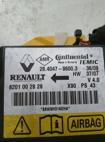 Модуль-процесор управління подушки безпеки 8201163278 RENAULT