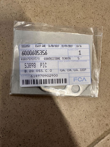 Прокладка EGR-клапана рециркуляції 6000605356 FIAT