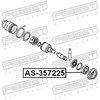 Підвісний підшипник передньої піввісі AS357225 FEBEST