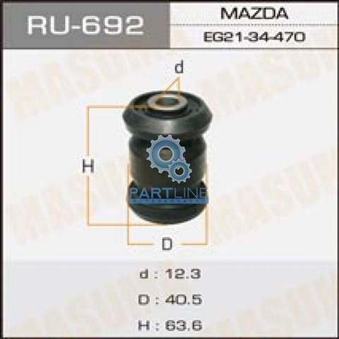 Сайлентблок masuma  cx-7 front low RU692